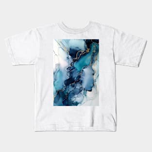 Behind the Ice - Abstract Alcohol Ink Art Kids T-Shirt